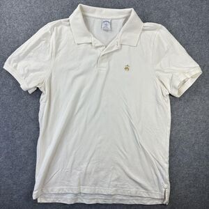 Brooks Brothers 1818 Polo Shirt Mens XL White Slim Fit Golden Fleece Pique